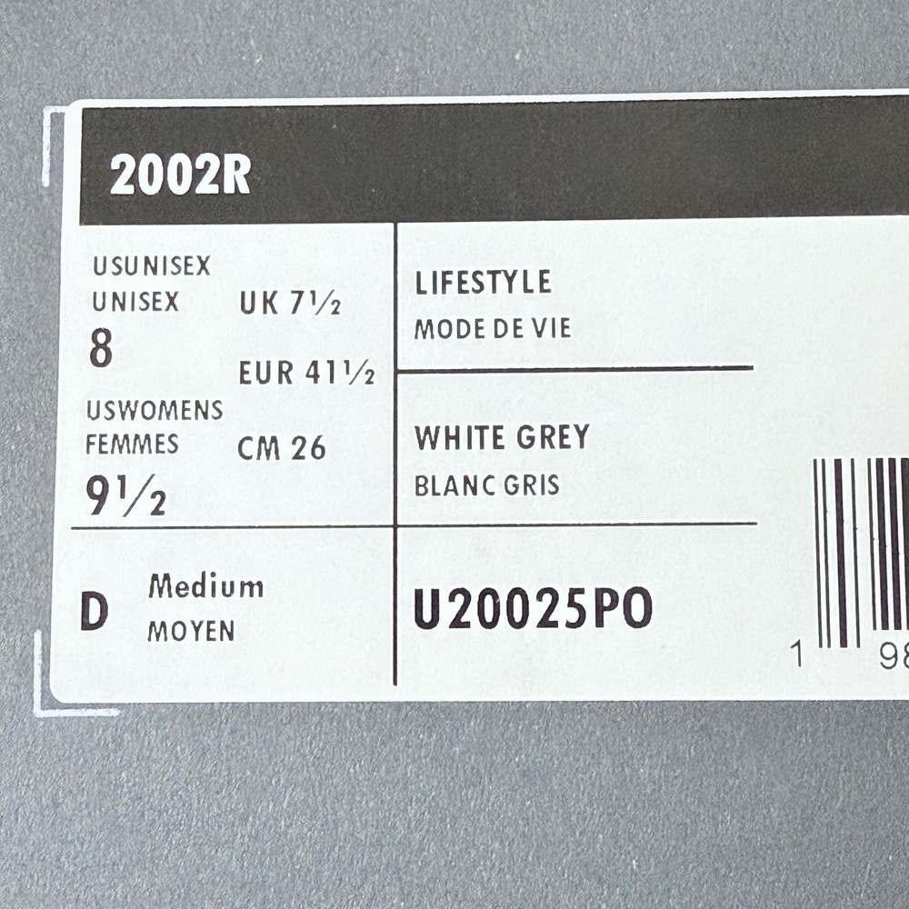 New Balance 2002R Men's Size 8 Womens 9.5 Shoes White Grey Sneakers U20025PO - Picture 14 of 14